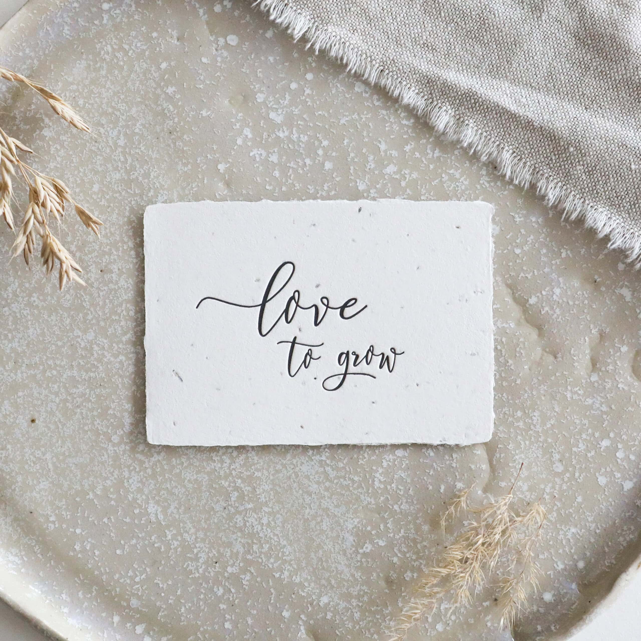 Gastgeschenk aus einpflanzbarem Papier für Gäste auf eurer Feier