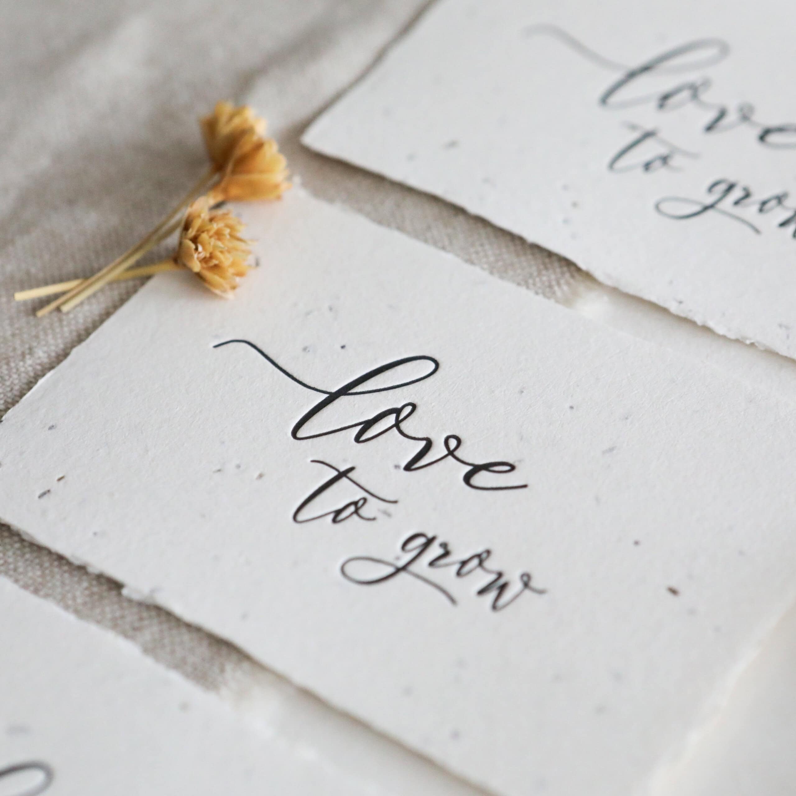 Gastgeschenk aus einpflanzbarem Papier für Gäste auf eurer Feier