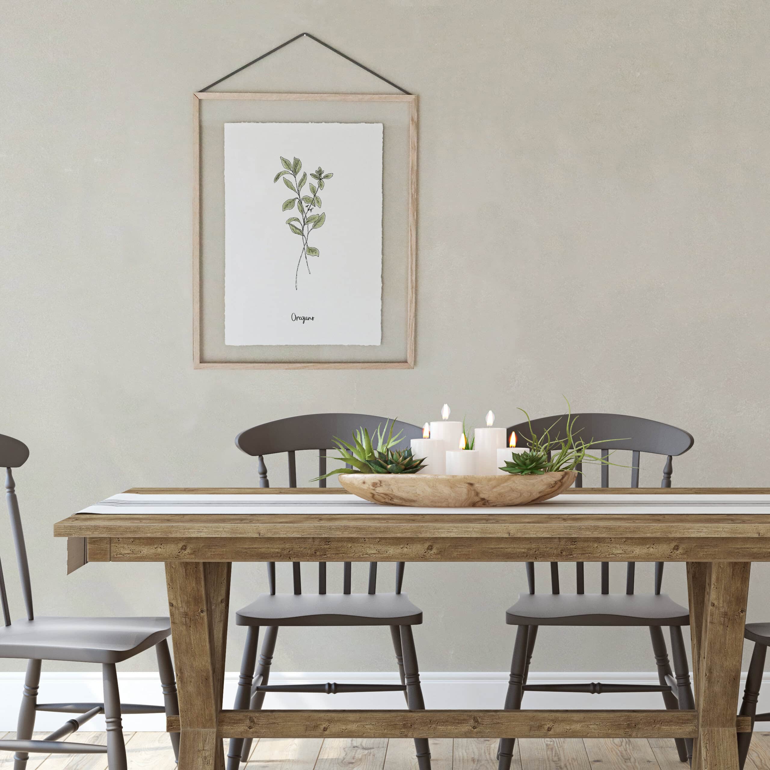 heylittlegreen-Kunstdrucke-Artprints-handgeschöpftes Büttenpapier-Küche-Kräuter-Oregano (4) Kunstdruck auf handgeschöpftem Büttenpapier mit Kräutermotiv: Oregano; nachhaltiger Artprint