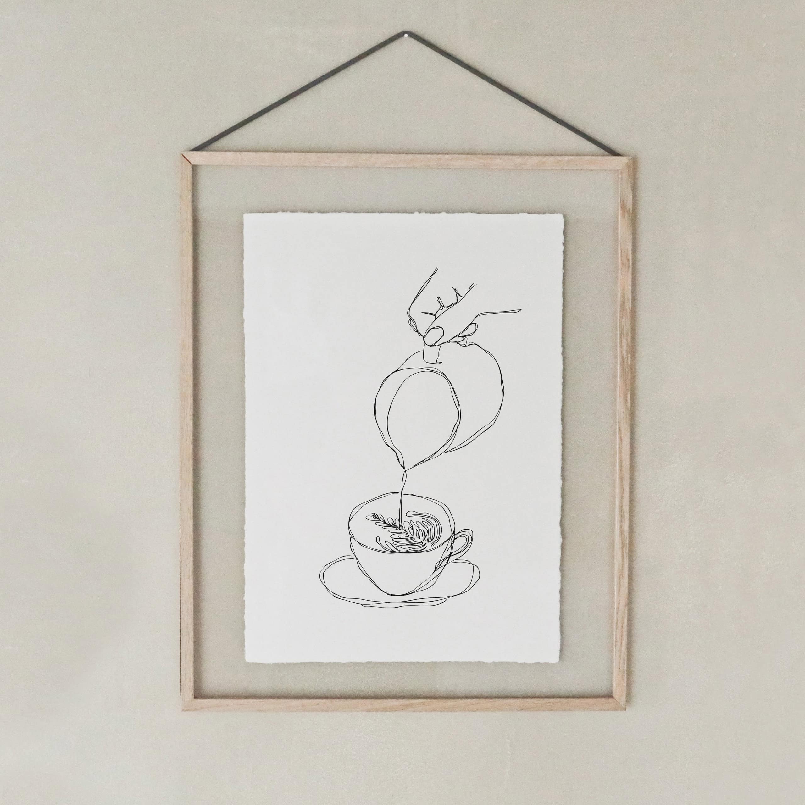 heylittlegreen-Kunstdrucke-Artprints-handgeschöptes Büttenpapier-Kaffee-Cafe-Barista-Latte-Art-Kaffeeliebhaber-Geschenk-2