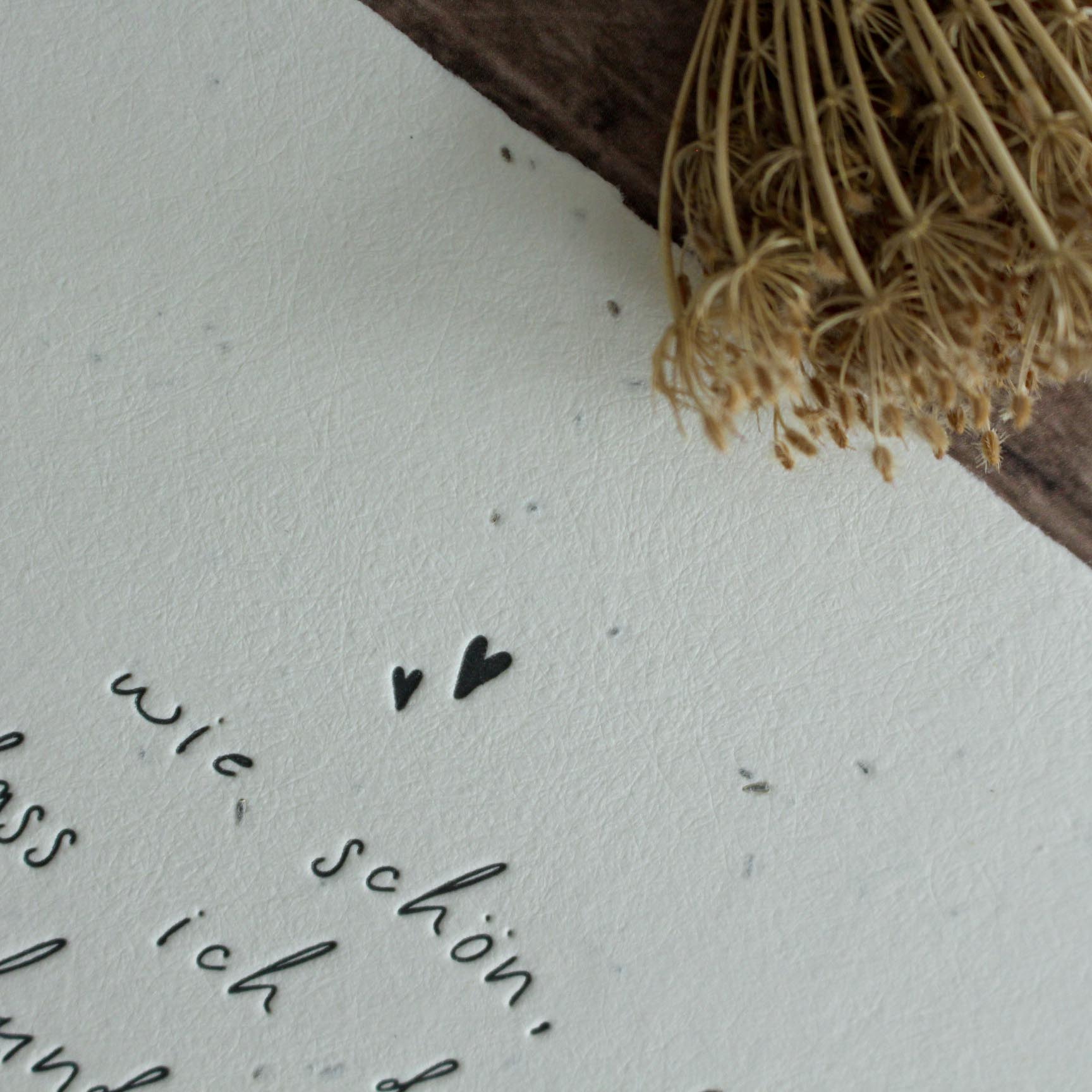 Handgefertigte Saatpapier-Karte zum Valentinstag zum Einpflanzen "Wir schön, dass ich dich gefunden habe"