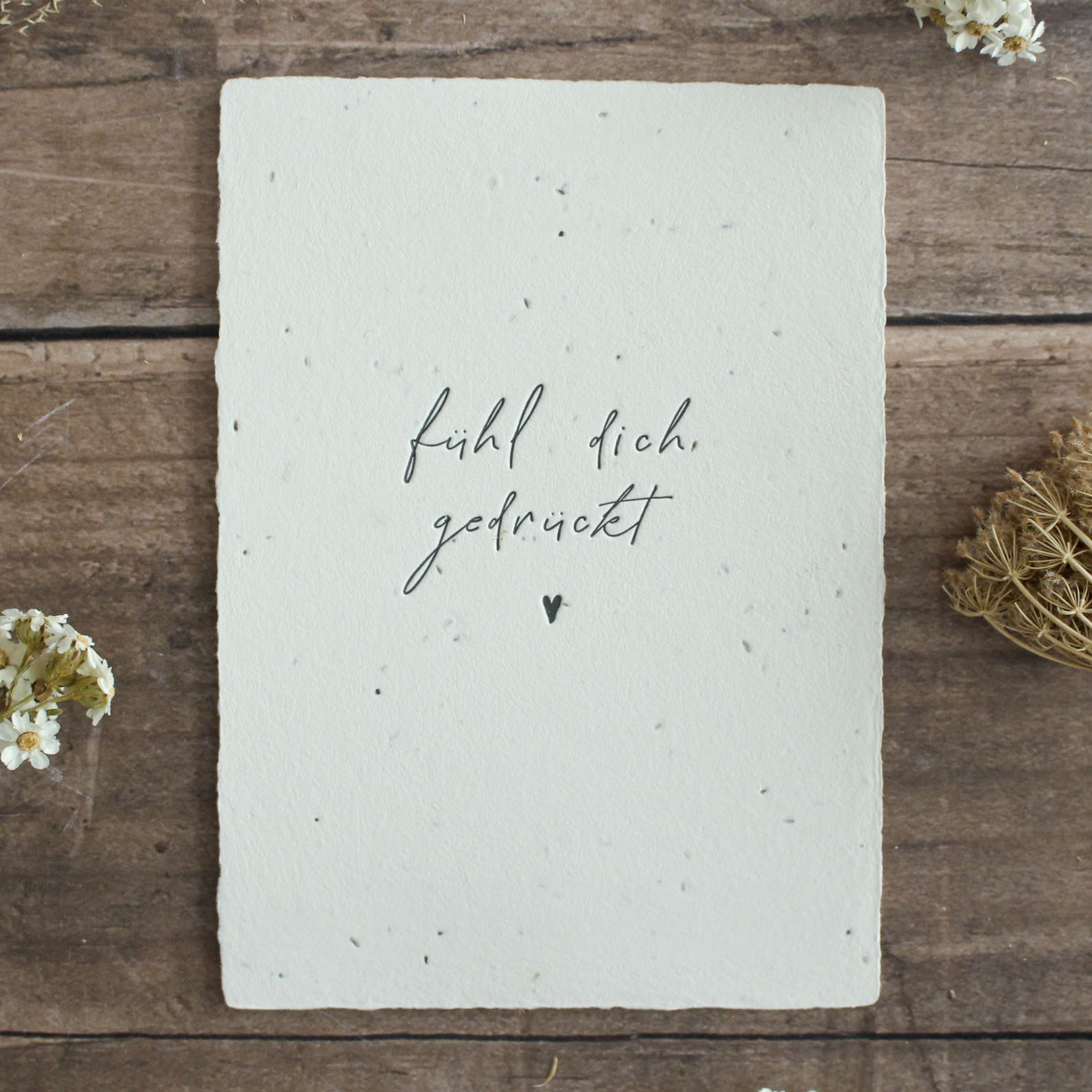 Karte "Fühl dich gedrückt" zum Geburtstag heylittlegreen