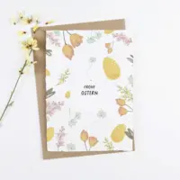 heylittlegreen-handgeschöpftes Saatpapier-Osterkarte-Frohe Ostern