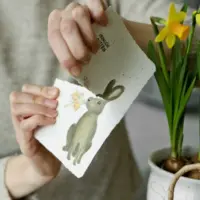 heylittlegreen-handgeschöpftes Saatpapier-Osterkarte-Osterhase (2)