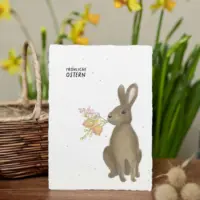 heylittlegreen-handgeschöpftes Saatpapier-Osterkarte-Osterhase (3)