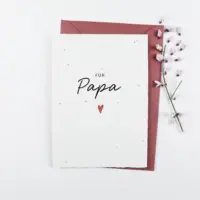 heylittlegreen-handgeschöpftes Saatpapier-Vatertag-Für Papa Einpflanzbare Karte zum Vatertag Für Papa