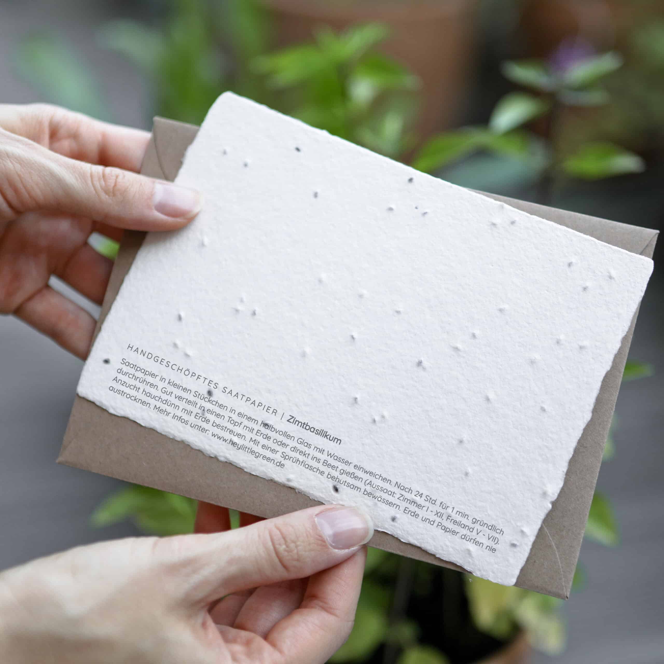 heylittlegreen-handgeschöpftes Saatpapier-Weihnachten-Weihnachtskarten mit Zimtbasilikum-Samen-Rückseite (11)