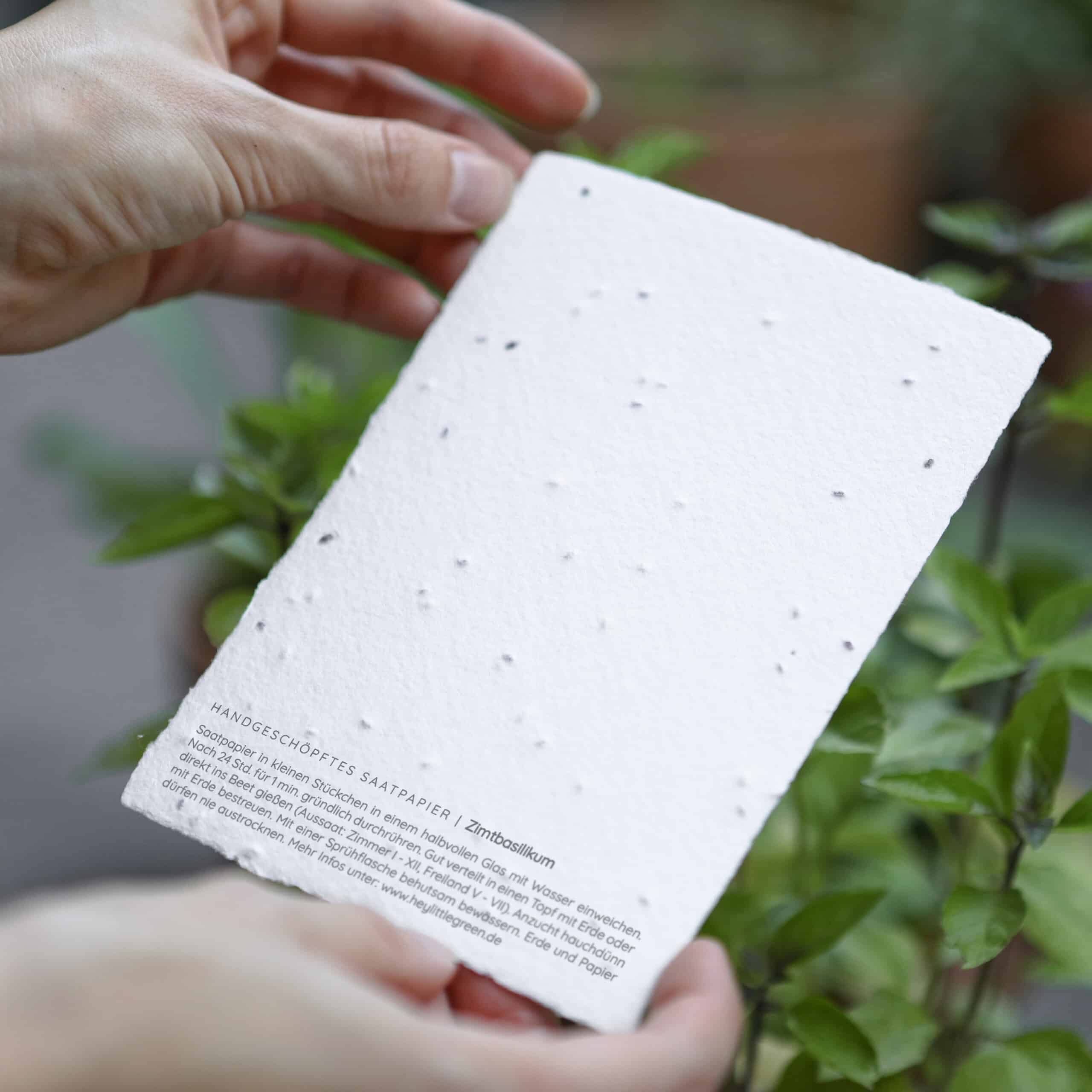 heylittlegreen-handgeschöpftes Saatpapier-Weihnachten-Weihnachtskarten mit Zimtbasilikum-Samen-Rückseite (7)