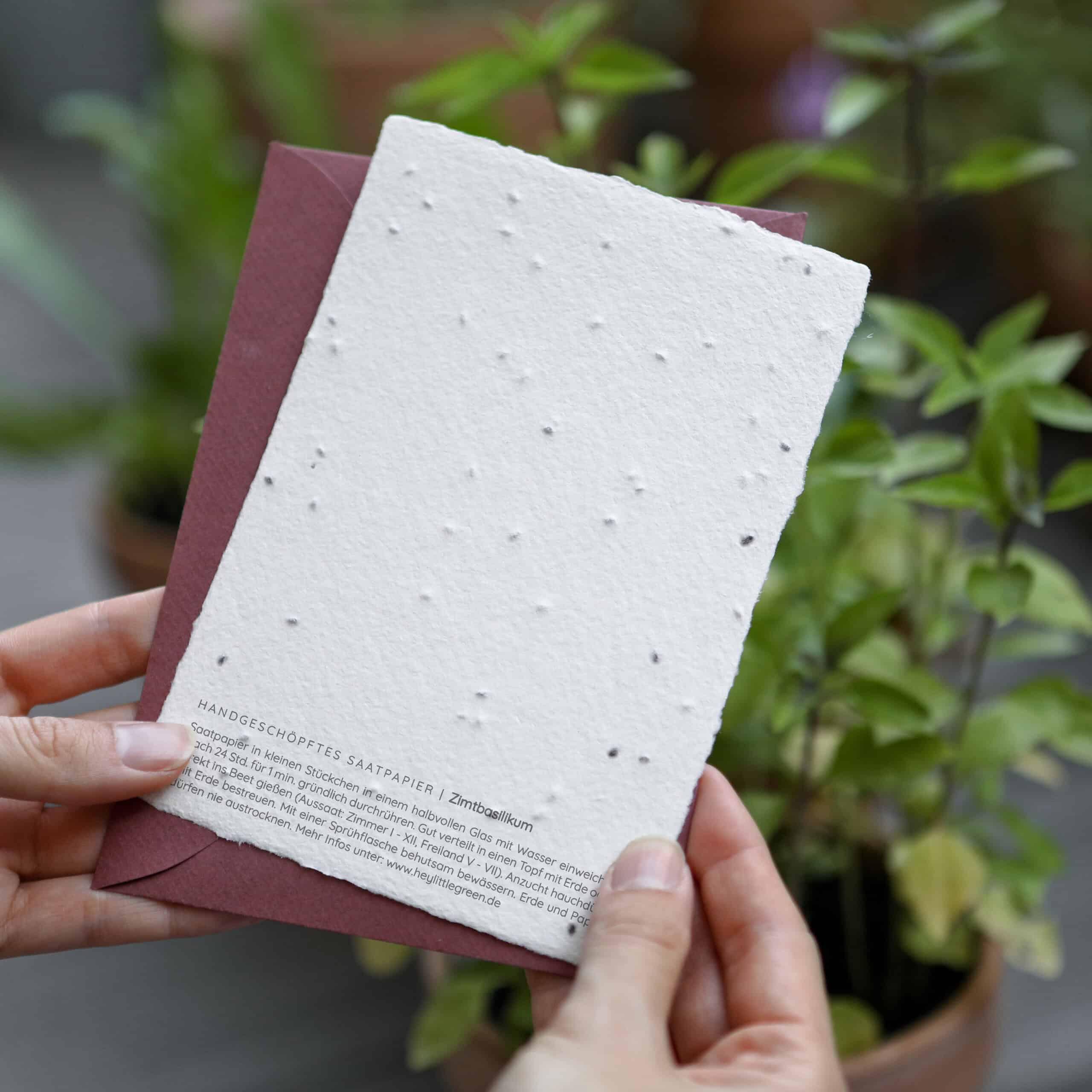 heylittlegreen-handgeschöpftes Saatpapier-Weihnachten-Weihnachtskarten mit Zimtbasilikum-Samen-Rückseite (8)