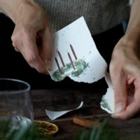 heylittlegreen-handgeschöpftes Saatpapier-Weihnachtskarten-Zimtbasilikum-Wachsende Weihnachtspost (11)