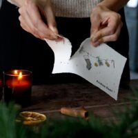 heylittlegreen-handgeschöpftes Saatpapier-Weihnachtskarten-Zimtbasilikum-Wachsende Weihnachtspost (5)