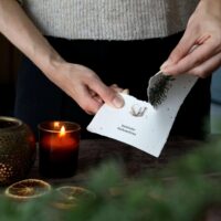 heylittlegreen-handgeschöpftes Saatpapier-Weihnachtskarten-Zimtbasilikum-Wachsende Weihnachtspost (9)